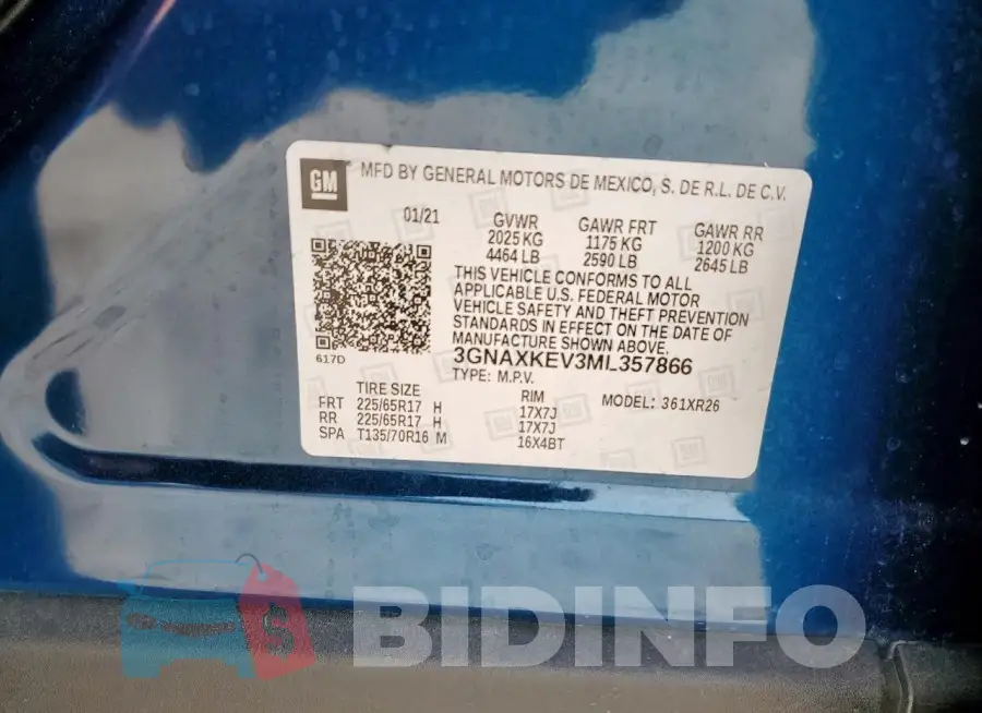 3GNAXKEV3ML357866 Photo# 13