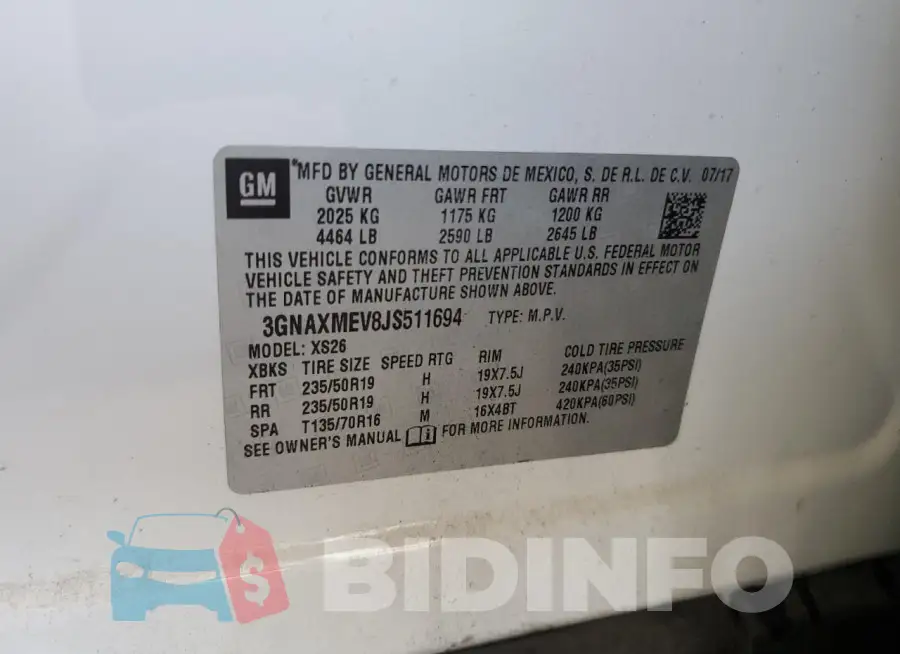 3GNAXMEV8JS511694 Photo# 13