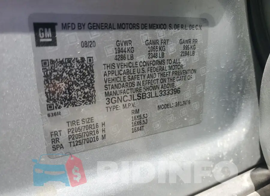 3GNCJLSB3LL333396 Photo# 12