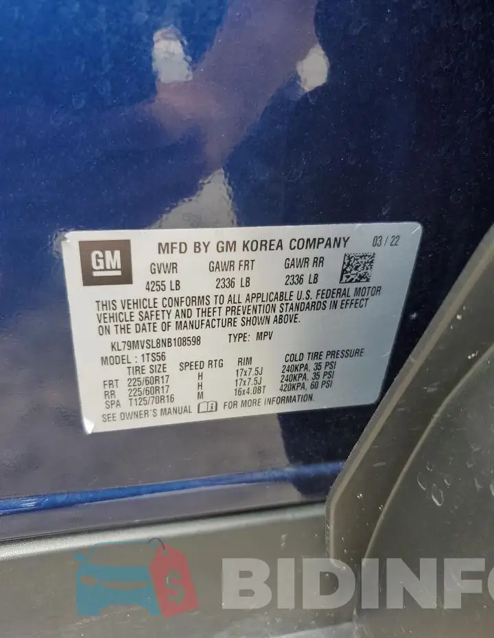 KL79MVSL8NB108598 Photo# 14