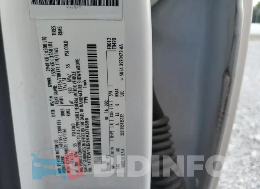 1FTEW1EB3KKD76896 Photo# 12
