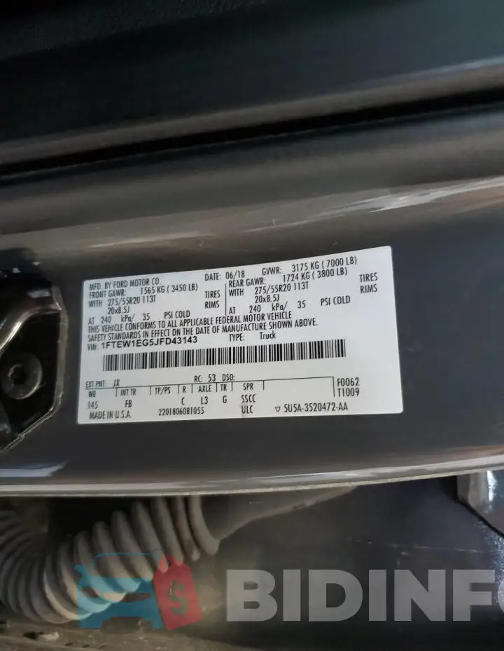 1FTEW1EG5JFD43143 Photo# 12
