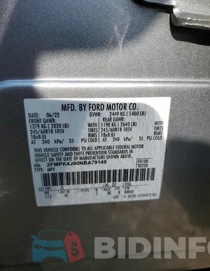 2FMPK4J90NBA79149 Photo# 14
