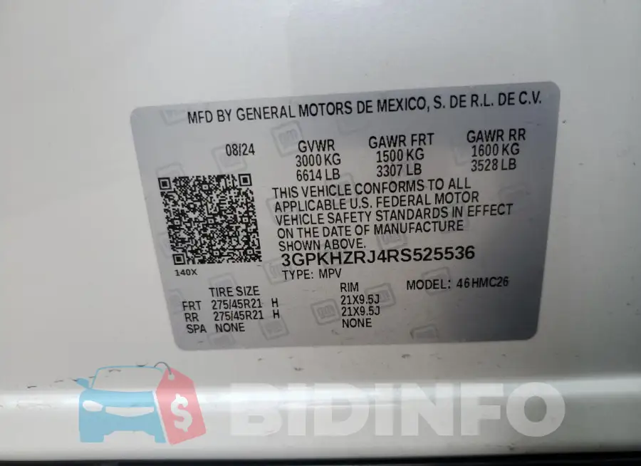 3GPKHZRJ4RS525536 Photo# 13