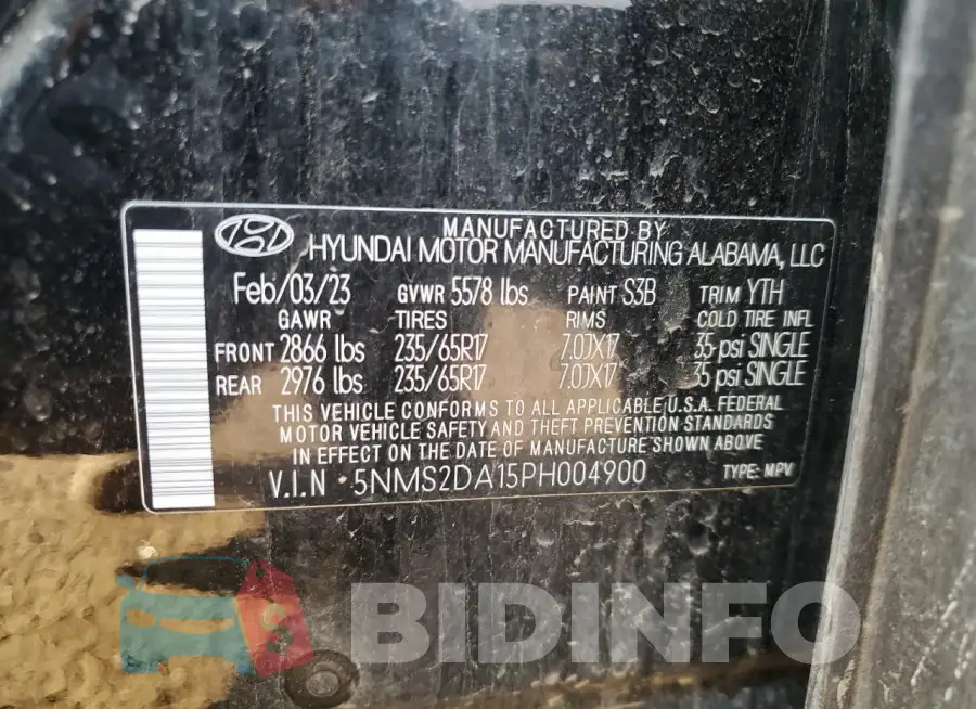 5NMS2DA15PH004900 Photo# 13