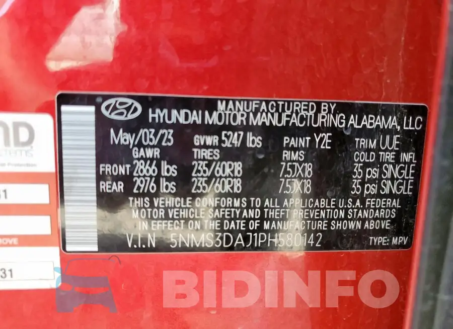 5NMS3DAJ1PH580142 Photo# 14