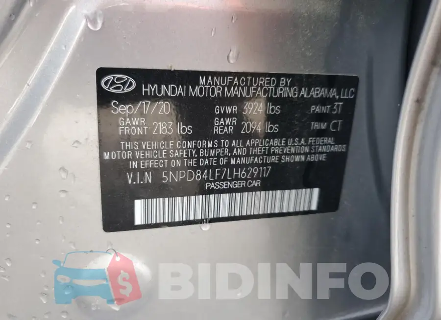 5NPD84LF7LH629117 Photo# 13