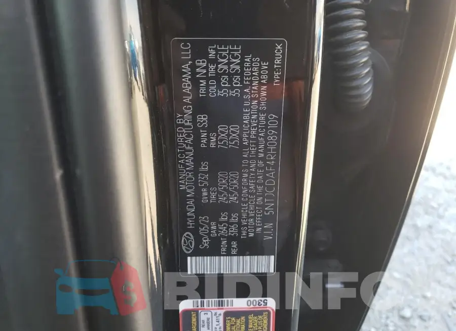 5NTJCDAF4RH089109 Photo# 13