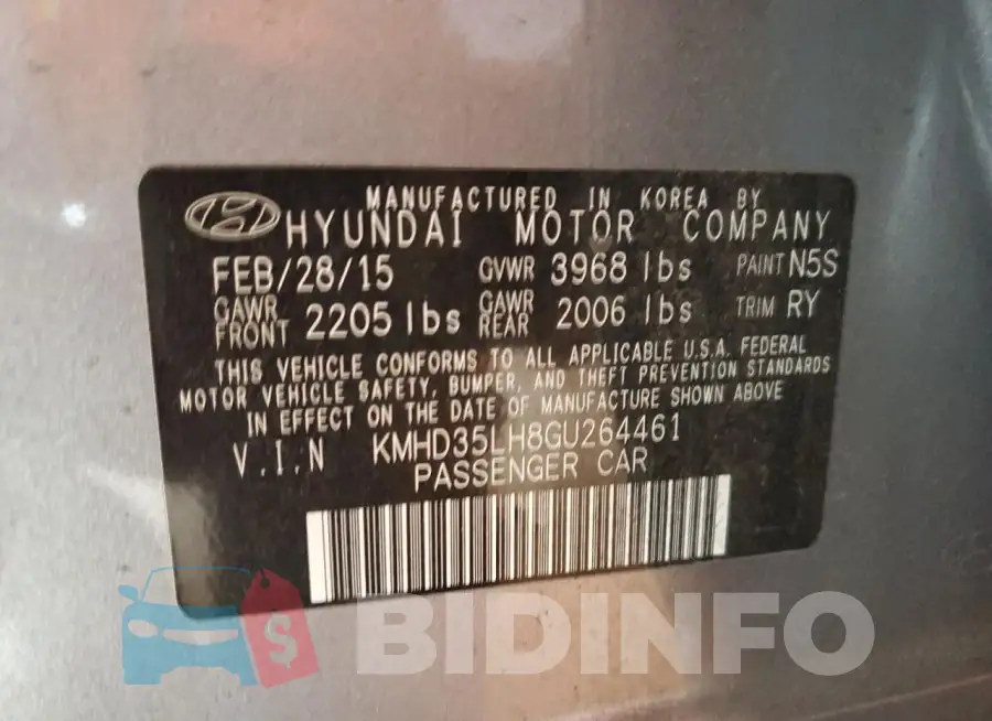 KMHD35LH8GU264461 Photo# 12