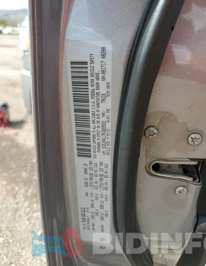 3C6UR4DJ7KG659331 Photo# 12
