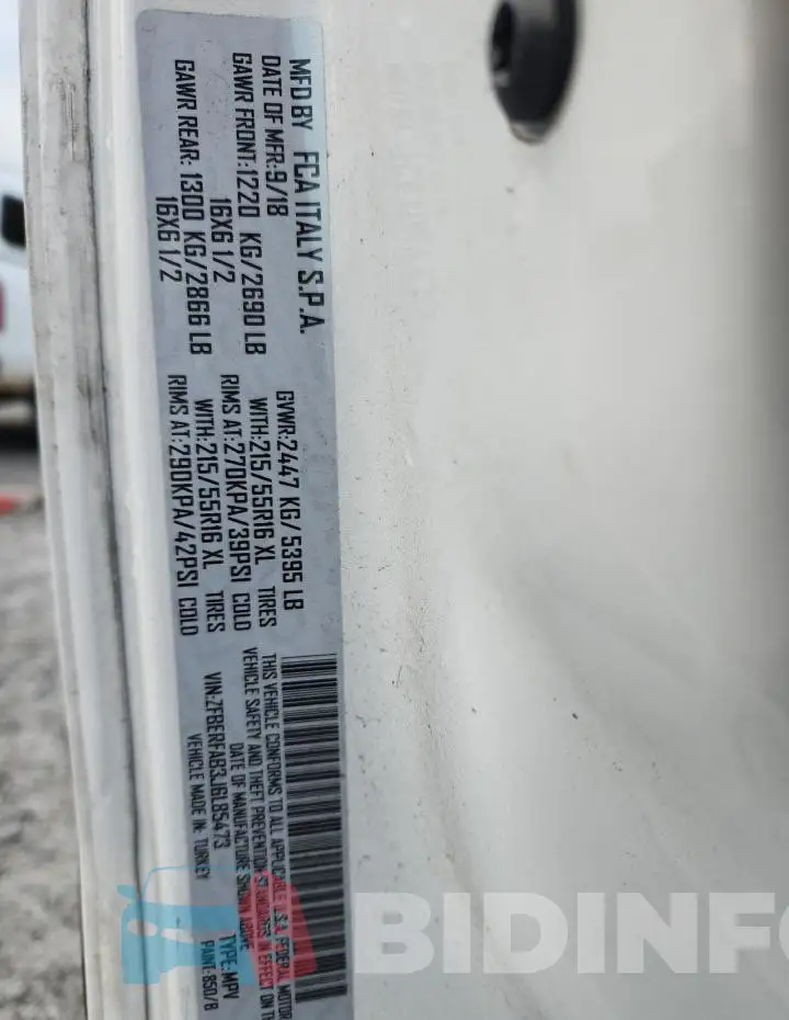 ZFBERFAB3J6L85473 Photo# 13