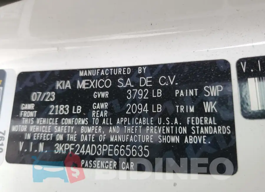 3KPF24AD3PE665635 Photo# 12