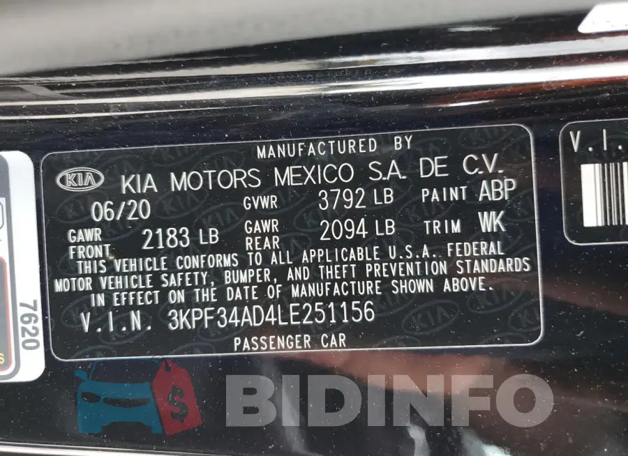 3KPF34AD4LE251156 Photo# 13
