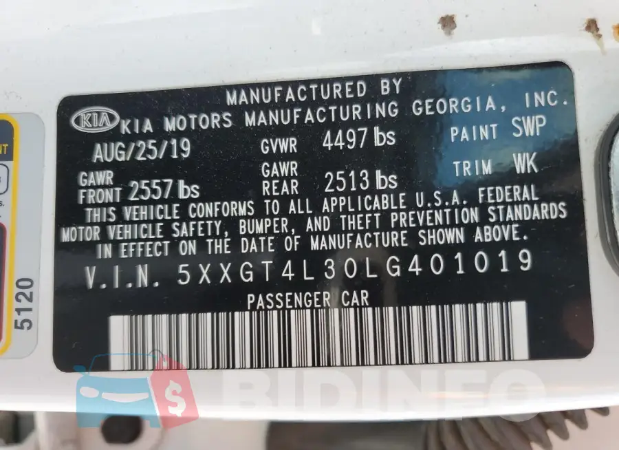 5XXGT4L30LG401019 Photo# 12