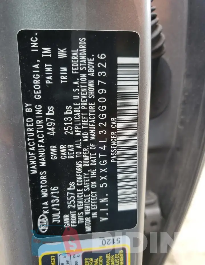 5XXGT4L32GG097326 Photo# 12