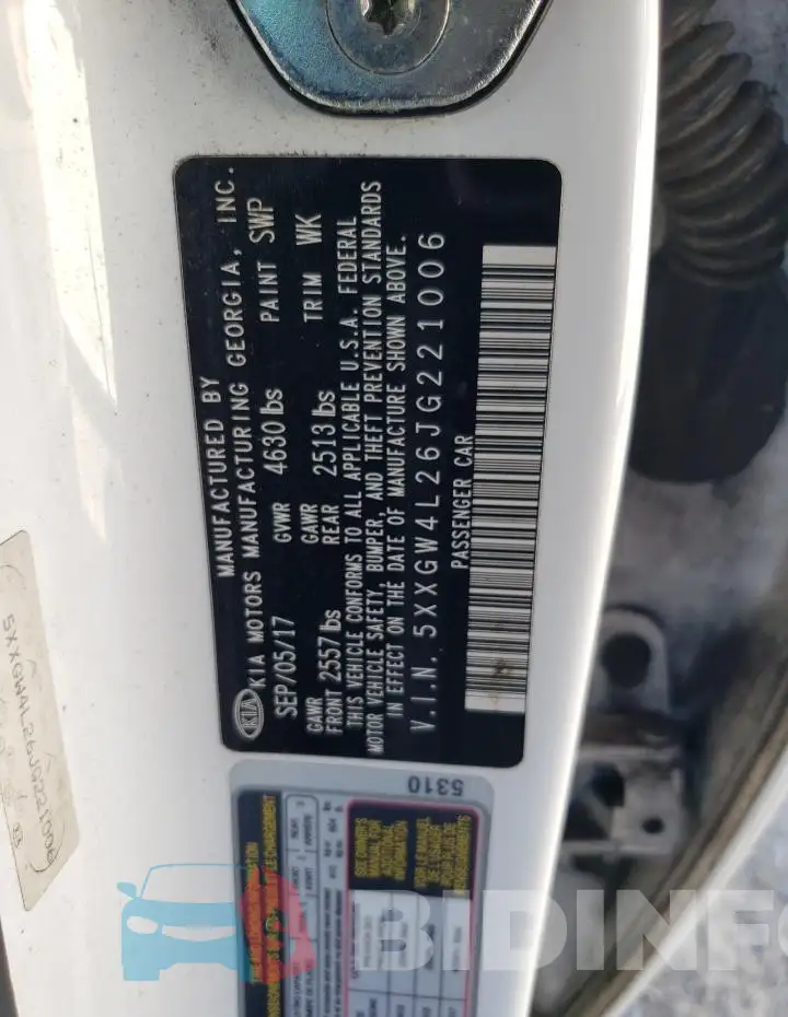 5XXGW4L26JG221006 Photo# 12