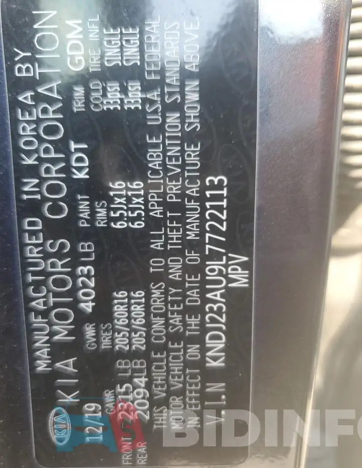 KNDJ23AU9L7722113 Photo# 13