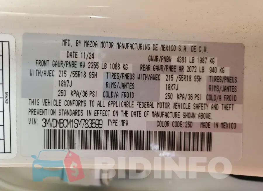 3MVDMBCM1SM783599 Photo# 14