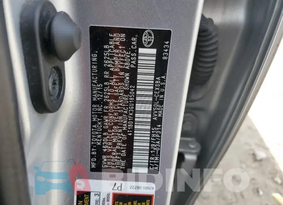 4T1BD1FK3GU185042 Photo# 12