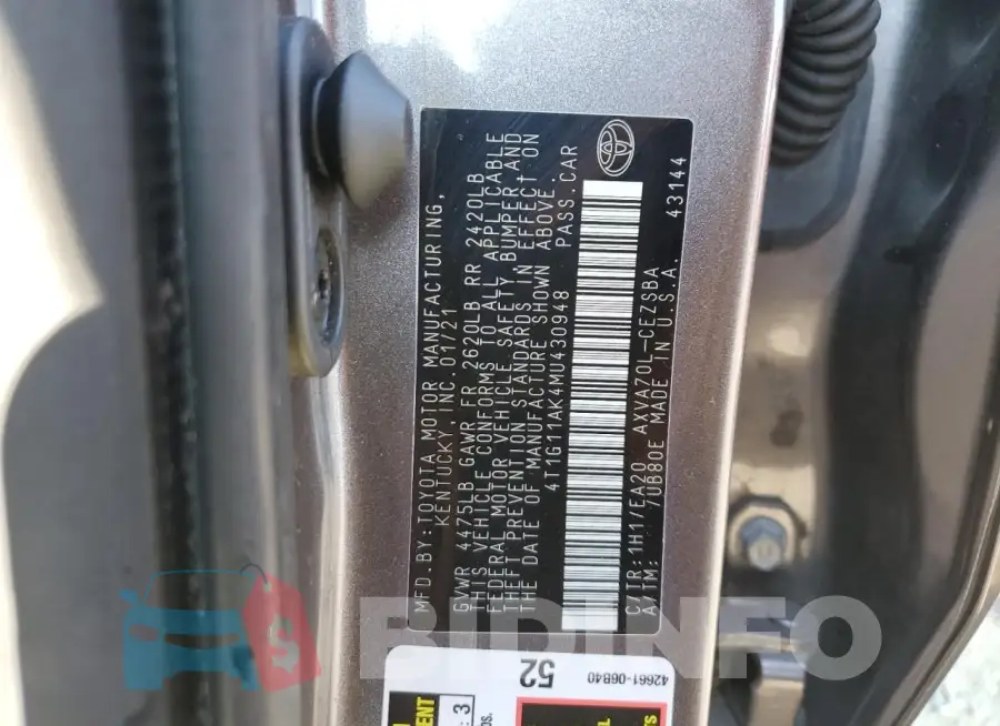 4T1G11AK4MU430948 Photo# 12