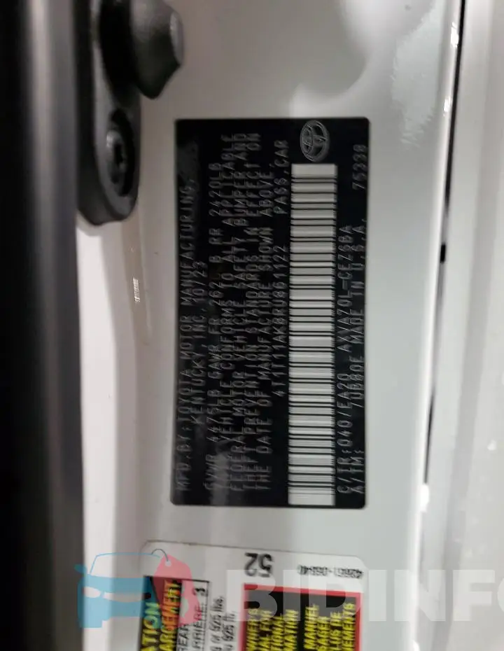 4T1T11AK8RU861122 Photo# 12