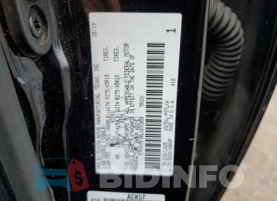 5TFHY5F10LX893050 Photo# 12