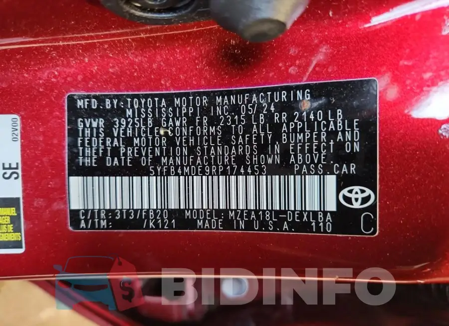 5YFB4MDE9RP174453 Photo# 13