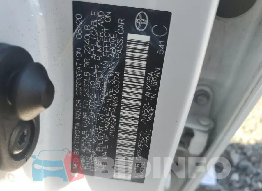 JTDKAMFP4M3166074 Photo# 13