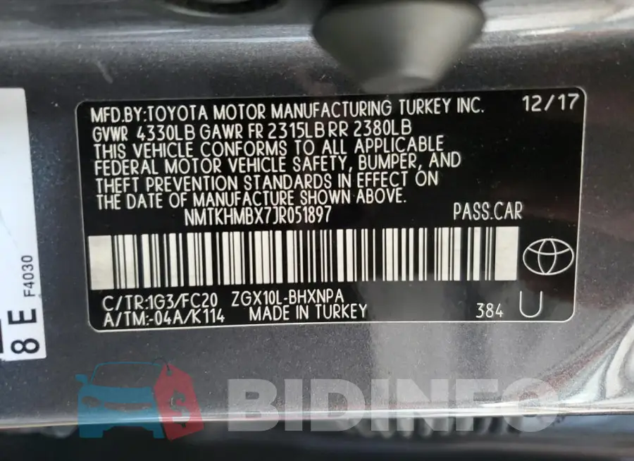 NMTKHMBX7JR051897 Photo# 14