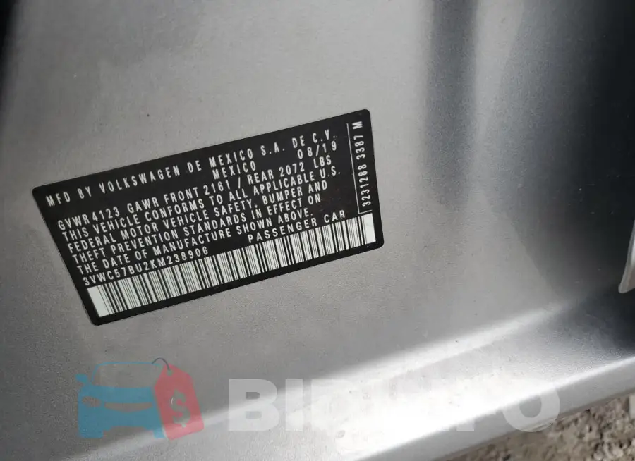 3VWC57BU2KM238906 Photo# 12