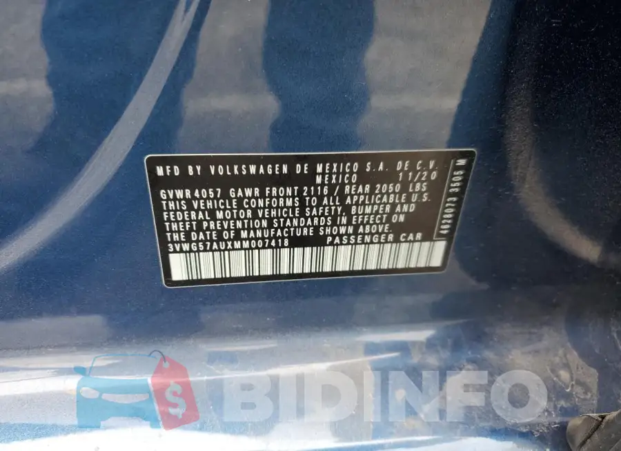 3VWG57AUXMM007418 Photo# 13