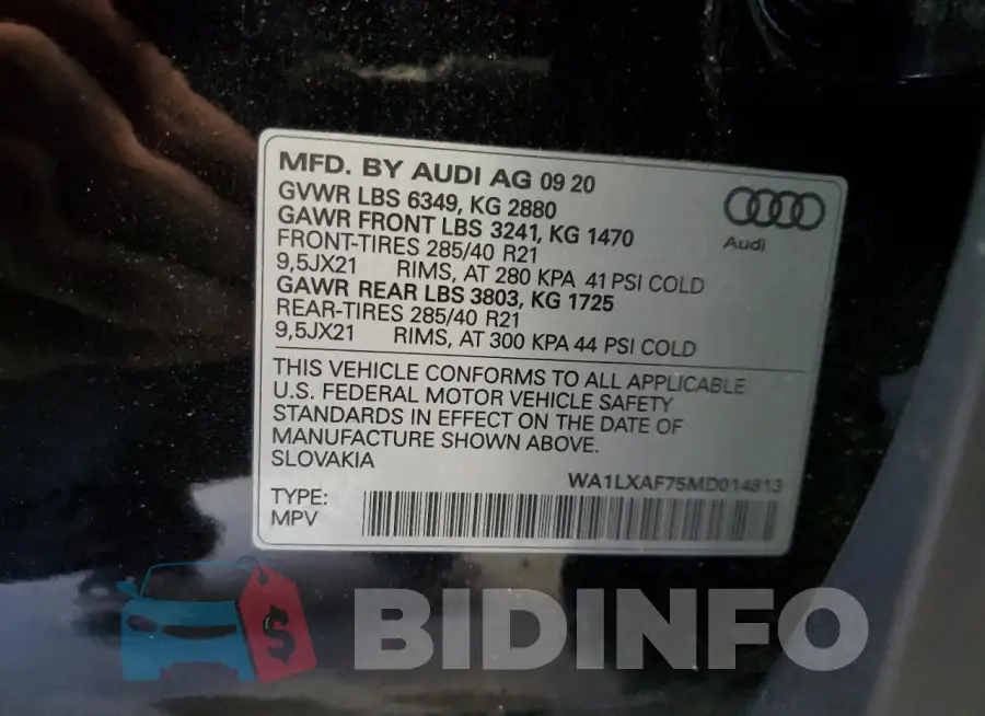 WA1LXAF75MD014813 Photo# 13