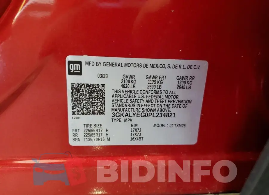 3GKALYEG0PL234821 Photo# 13