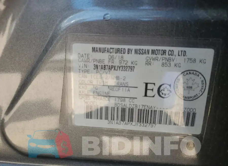 3N1AB7APXJY332797 Photo# 13
