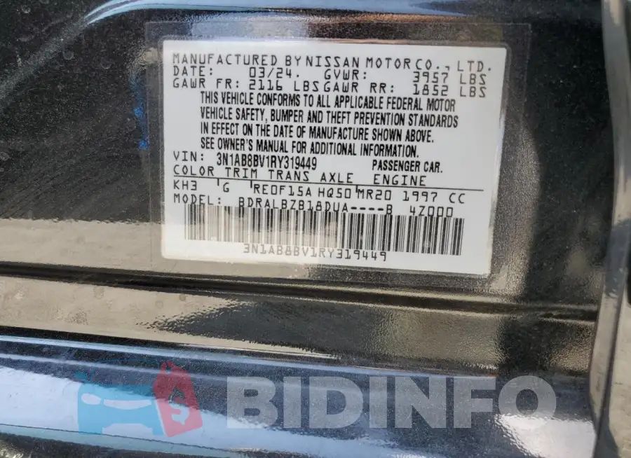 3N1AB8BV1RY319449 Photo# 12
