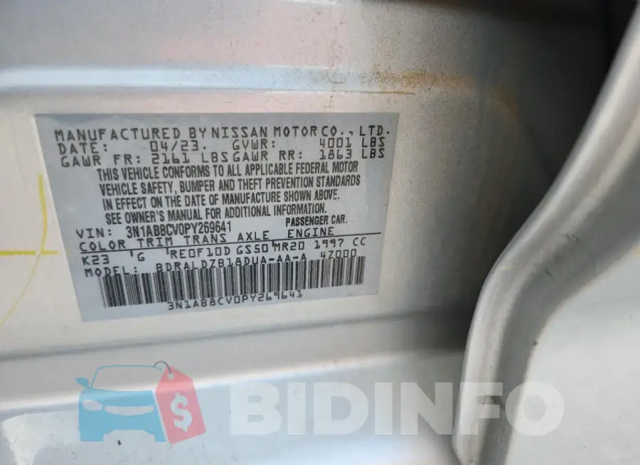 3N1AB8CV0PY269641 Photo# 12