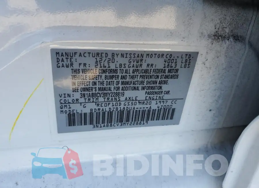 3N1AB8CV3MY228819 Photo# 12