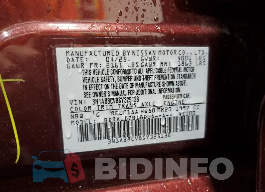 3N1AB8CV8SY325138 Photo# 12