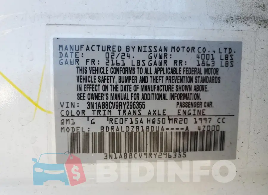 3N1AB8CV9RY296355 Photo# 12