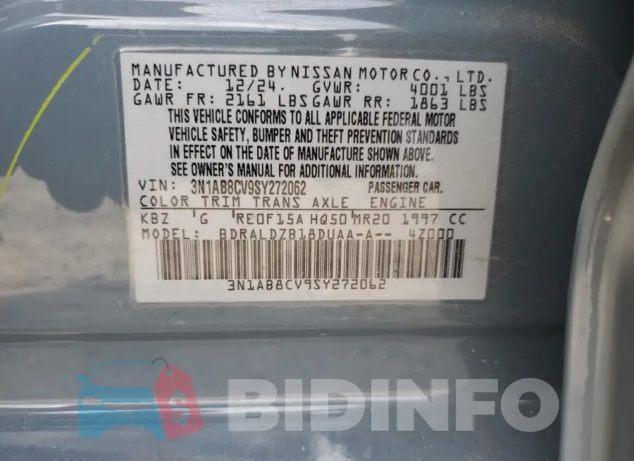 3N1AB8CV9SY272062 Photo# 12