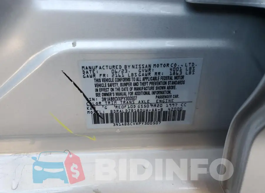 3N1AB8CVXPY300507 Photo# 12