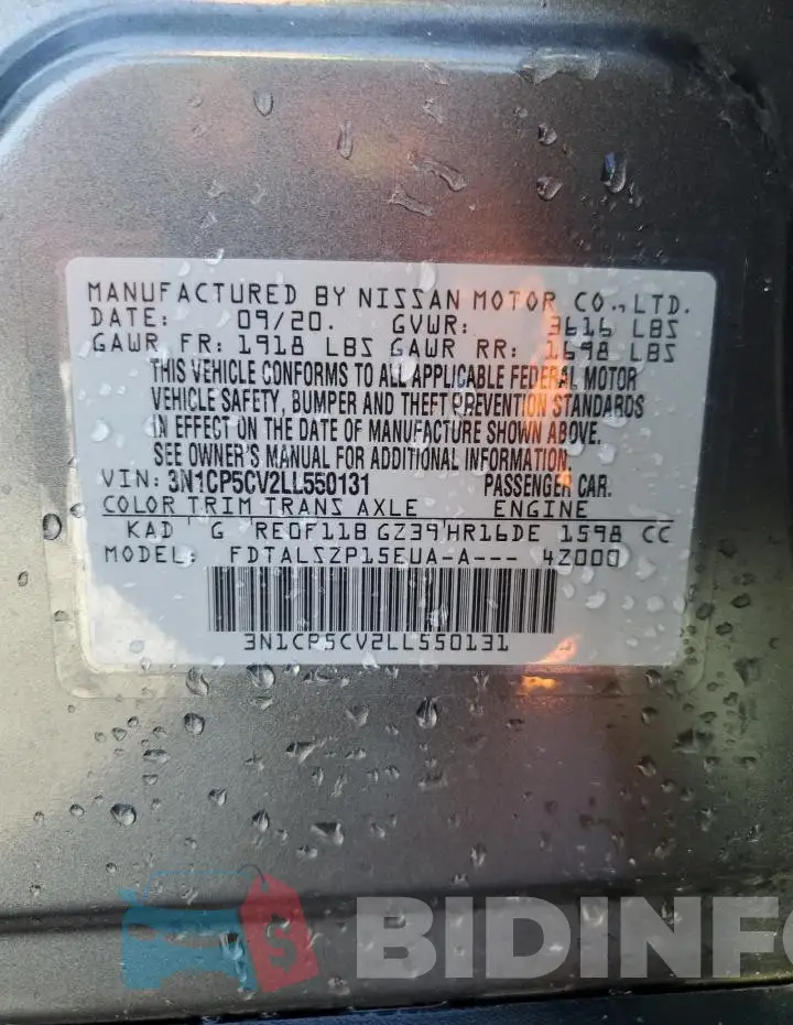 3N1CP5CV2LL550131 Photo# 13