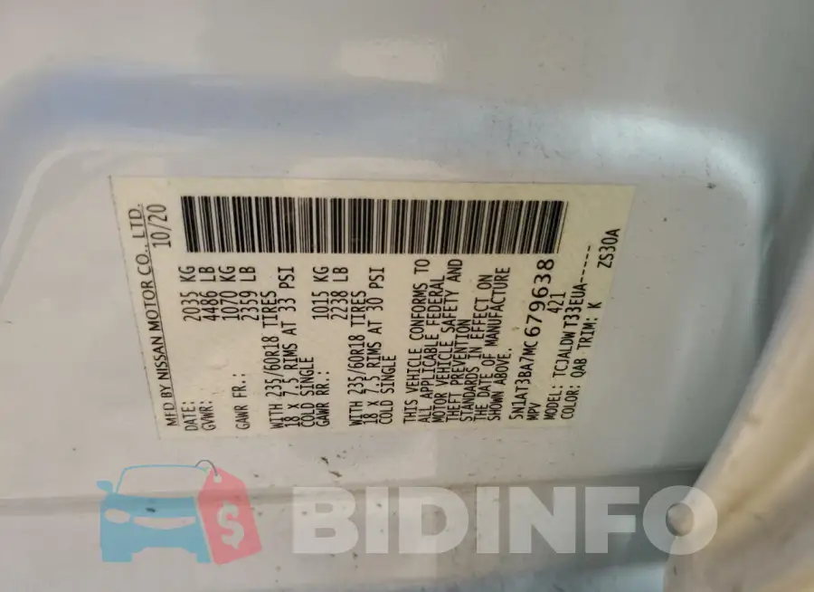 5N1AT3BA7MC679638 Photo# 13