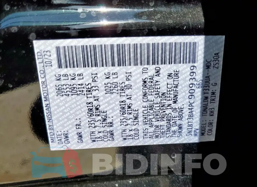 5N1BT3BA4PC909399 Photo# 14