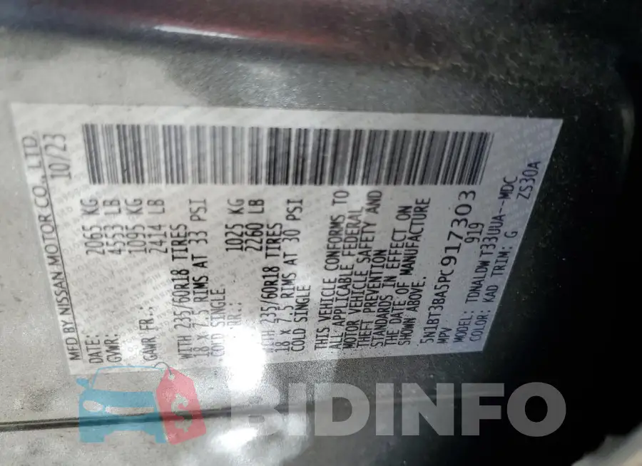 5N1BT3BA5PC917303 Photo# 13