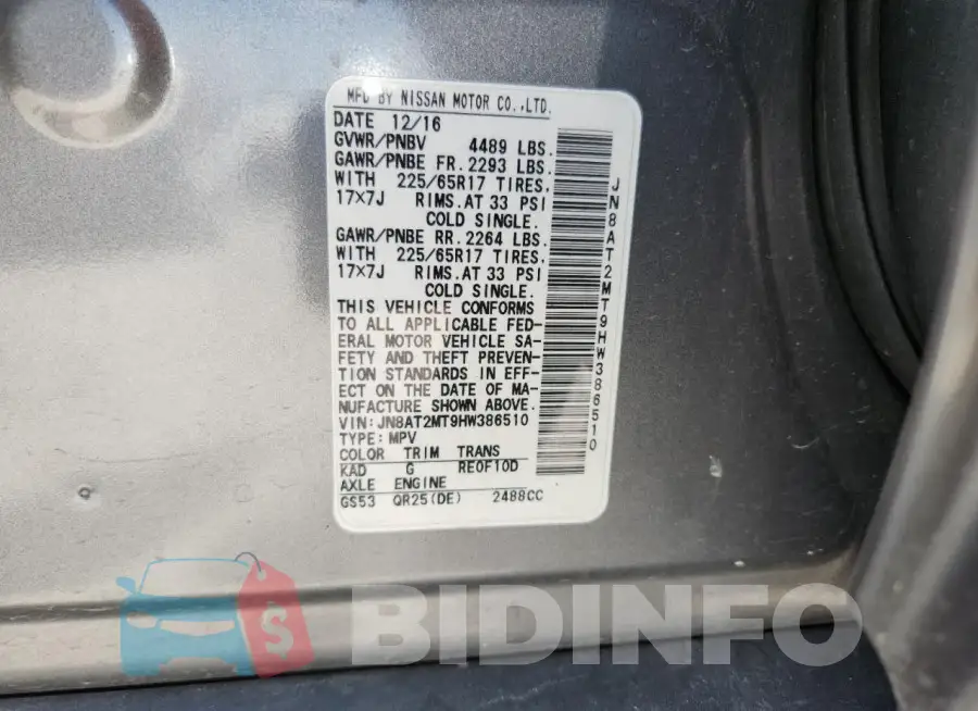 JN8AT2MT9HW386510 Photo# 13