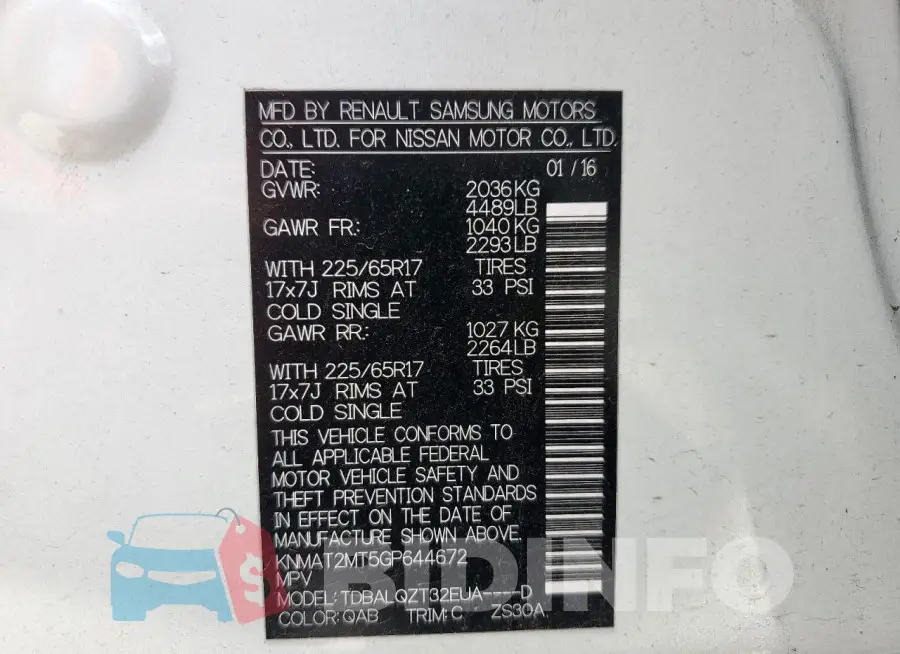 KNMAT2MT5GP644672 Photo# 13