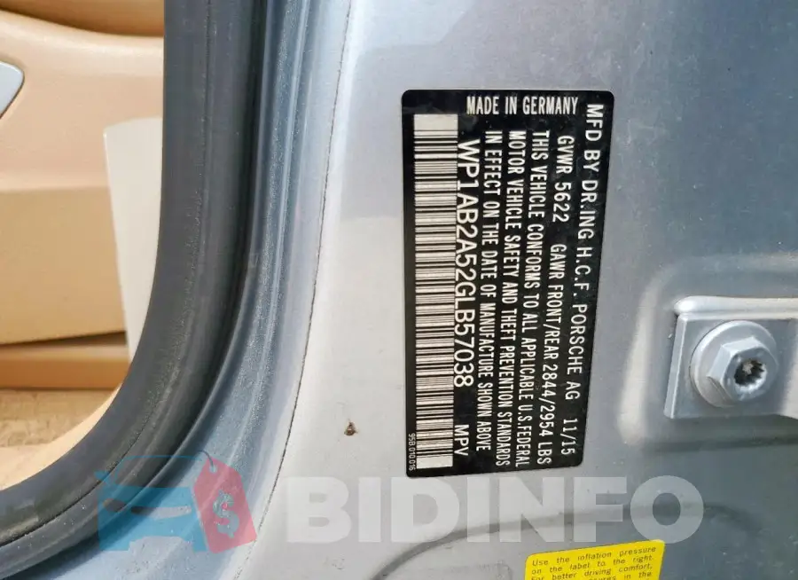 WP1AB2A52GLB57038 Photo# 14