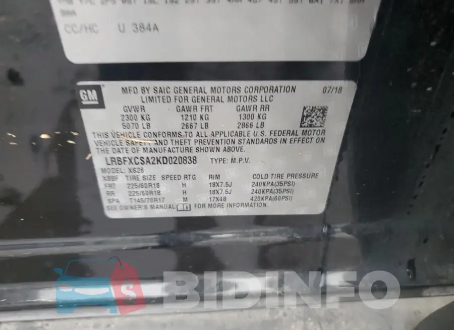 LRBFXCSA2KD020838 Photo# 13