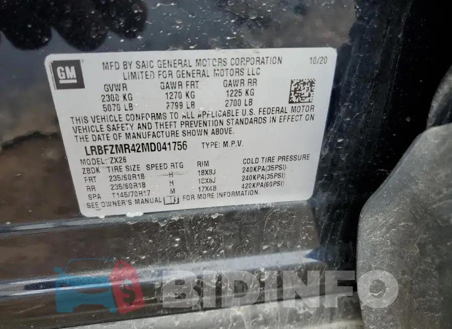 LRBFZMR42MD041756 Photo# 12